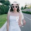 Bachelorette Party Heart Shaped Glasses Black White Pink Avocado Green Wedding Bridal Shower Decor Bridesmaid Gifts Bride to Be