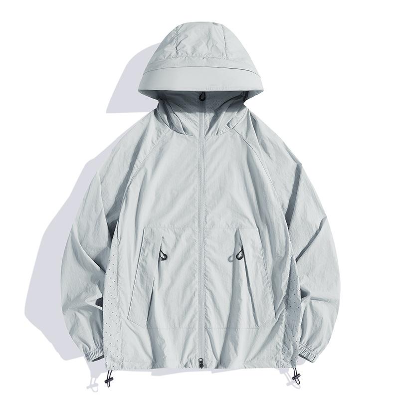 Outdoor Skin Trench Coat Men's Sunscreen Clothing Women's Printing Thin Jacket Waterproof Printing Team Building Clothing