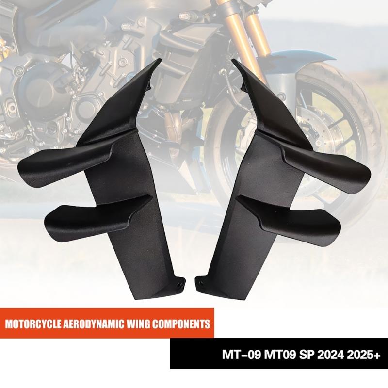 Pair Of High Temperature Resistant PETG Motorcycle Spoiler Wing Suitable For MT09 2024-2025 Models Airflows Optimization