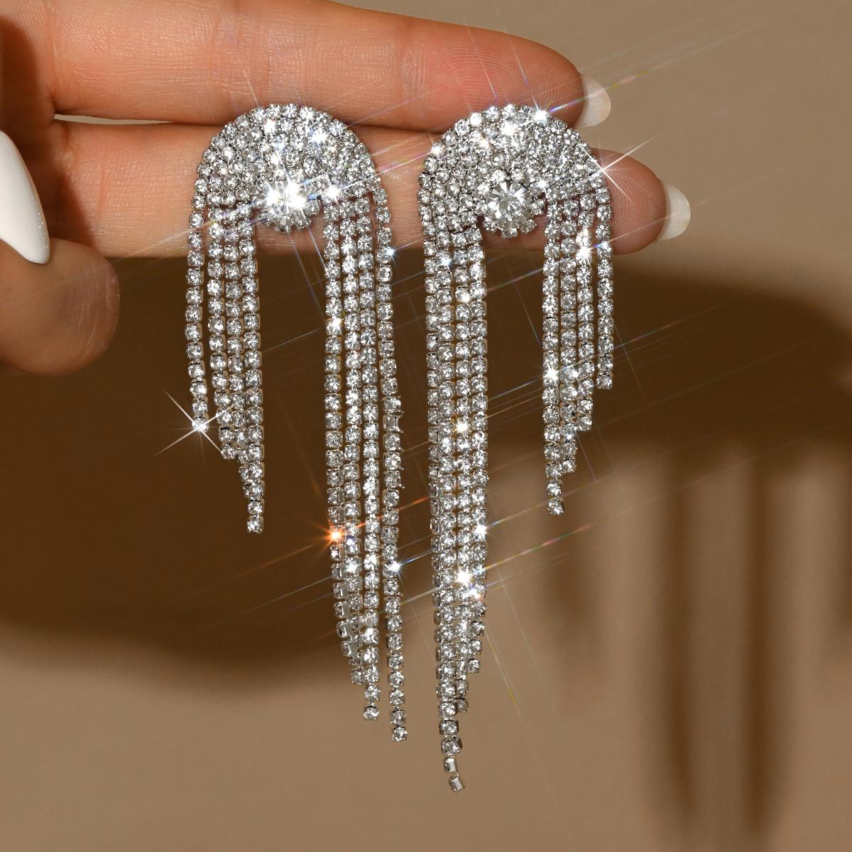

2PC women s fashionable tassel earrings and jewelry are suitable for dates, parties, festivals, and gifts