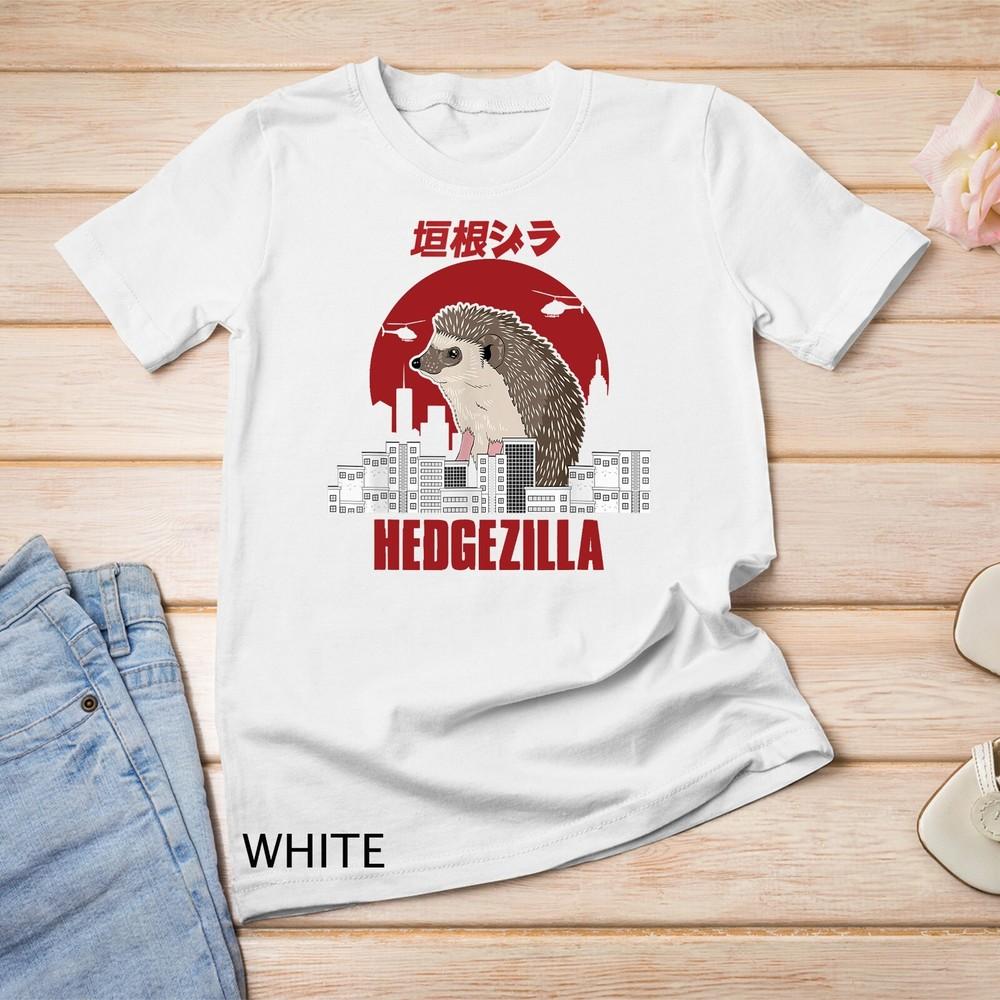 

Hedgezilla, funny hedgehog owner gifts, small pet lover Unisex T-shirt XL
