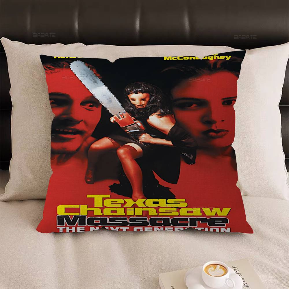 Movie T-Texas C-Chainsaw M-Massacre Pillow Cushion Cover Pillowcase Living Room Sofa Home Decor Customized