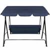 3-Seater Garden Swing, Blue