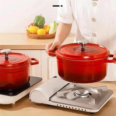 Enameled Cast Aluminum Dutch Oven With Lid 4.7L Stew Pot for Bread Baking Casserole Dish Nonstick Pan For All Heat Source 24cm