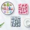 12 Cavity Silicone Mold for Cake Decoration 3D Prince Princess Castle Horse Fondant Candy Chocolate Mould for Baking