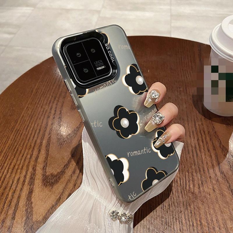 

Черный чехол-бабочка с цветком для iPhone 16 Samsung A55 A35 S24 Xiaomi Redmi Note 13 Pro 14C Huawei Honor 200 противоударный чехол-бампер для телефона с защитой от царапин Samsung A54 5G