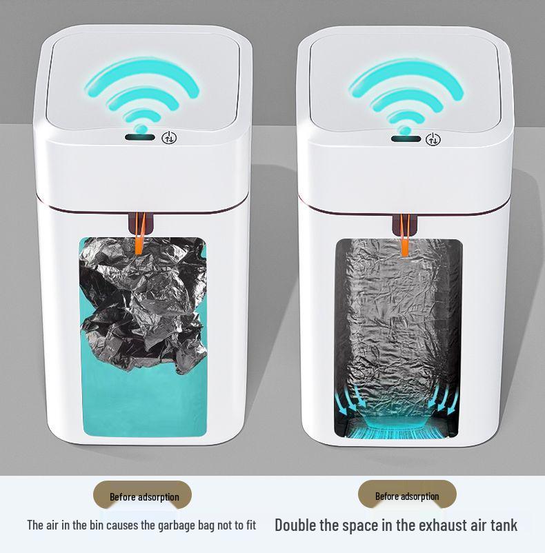Large Smart Sensor Trash Can with Lid for Kitchen, Living Room, Office, and Bathroom - High-Leg Design & Large Capacity
