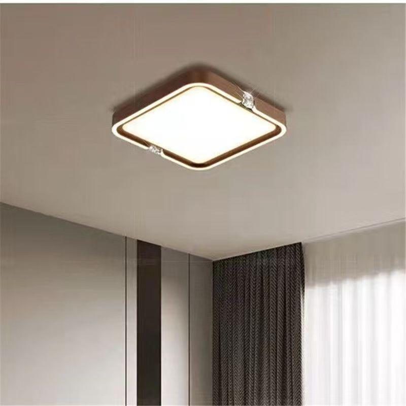 Schlafzimmer LED Deckenmontiert Kreatives Bücherzimmer, Moderne und Quadratische Deckenmontierte Diamantringlampe