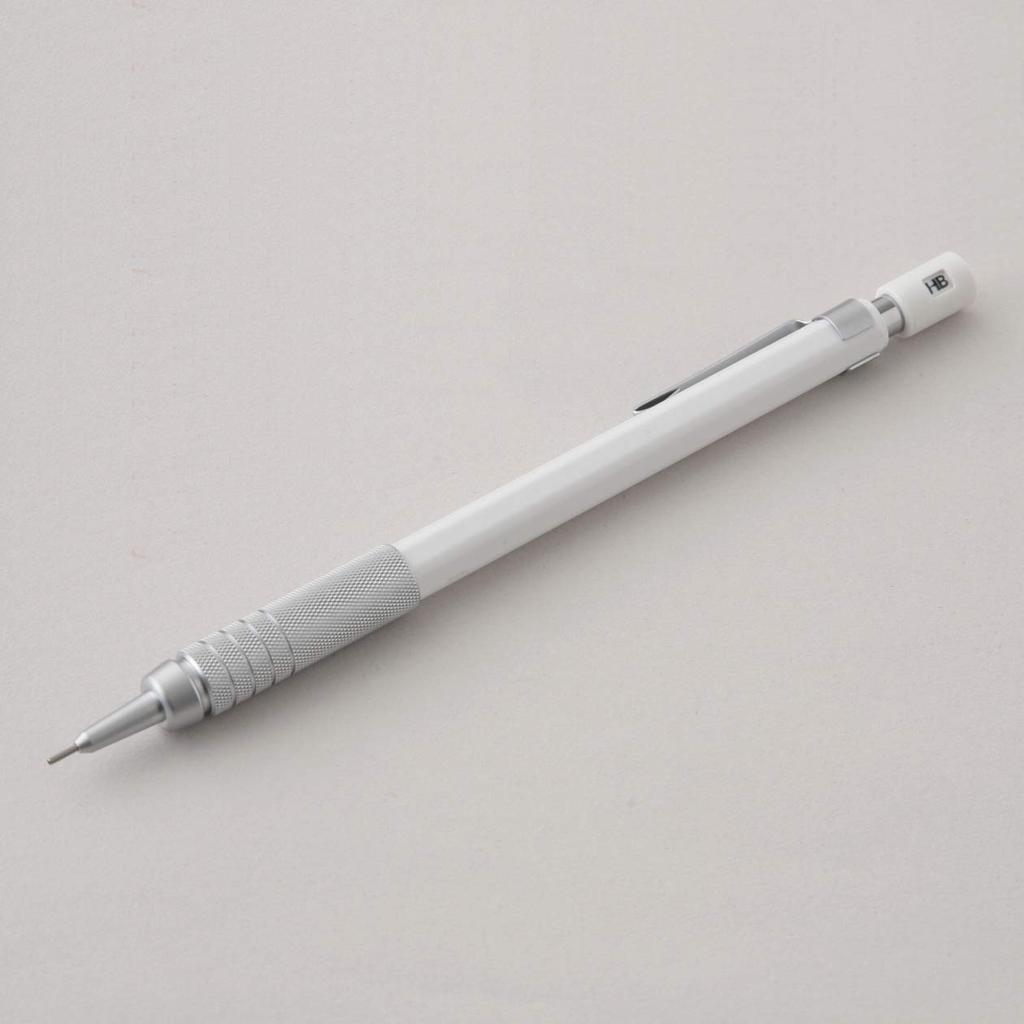 MUJI Low Center of Gravity Mechanical Pencil White 11x9x147mm Lead 18360543 0.5mm