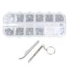 Glasses Repair Kit Eyeglass Screws Set with Nut Screwdriver Tweezer for Cellphone Tablet Watch Clock Glasses
