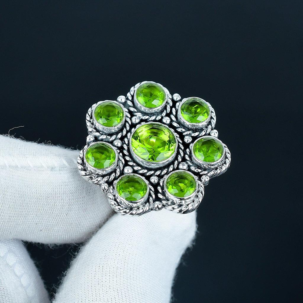 Beautiful Peridot Gemstone Handmade 925 Sterling Silver Ring - Bohemian Jewelry Ring - Handmade Boho Jewelry for Women & Men, Easter Gifts