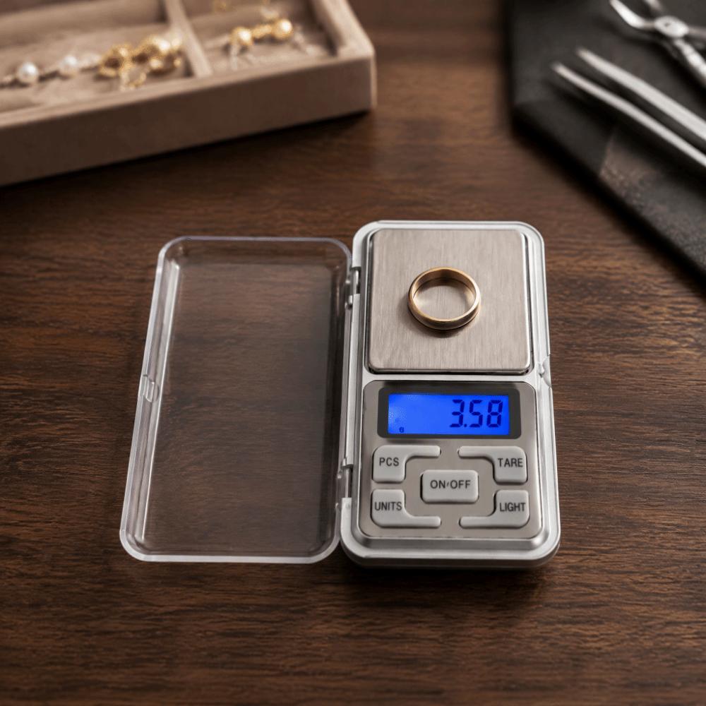 200g x 0.01g Mini Electronic Scale Silver Jewelry Scale Durable Digital Pocket Scale Food Weighing
