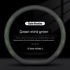 Steering Wheel Cover, Non-Slip, Sweat-Absorbent, Ultra-Thin, Round D-Shaped, Breathable, Universal for All Seasons, Genuine Leather, for Men and Women