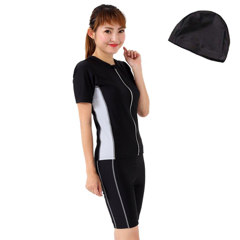 

Mode de Fitness Шорты Шапочка для плавания Предотвращает скручивание F135 Скручивающийся черный SV [Le Toi] Женский купальник, Раздельный, Рукав, Комплект, Женский, Раздельный, Верх,