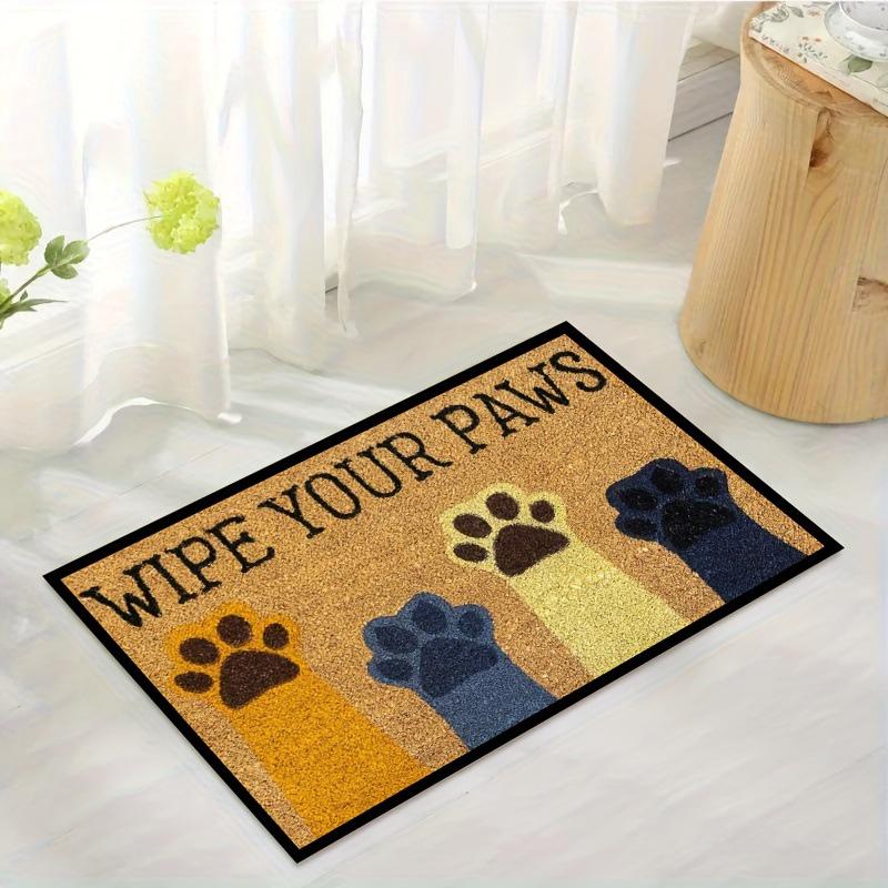 Flannel Cat Doormat: Absorbent, Anti-slip, Wear-resistant Rug for Entryway and Bathroom 40*60cm
