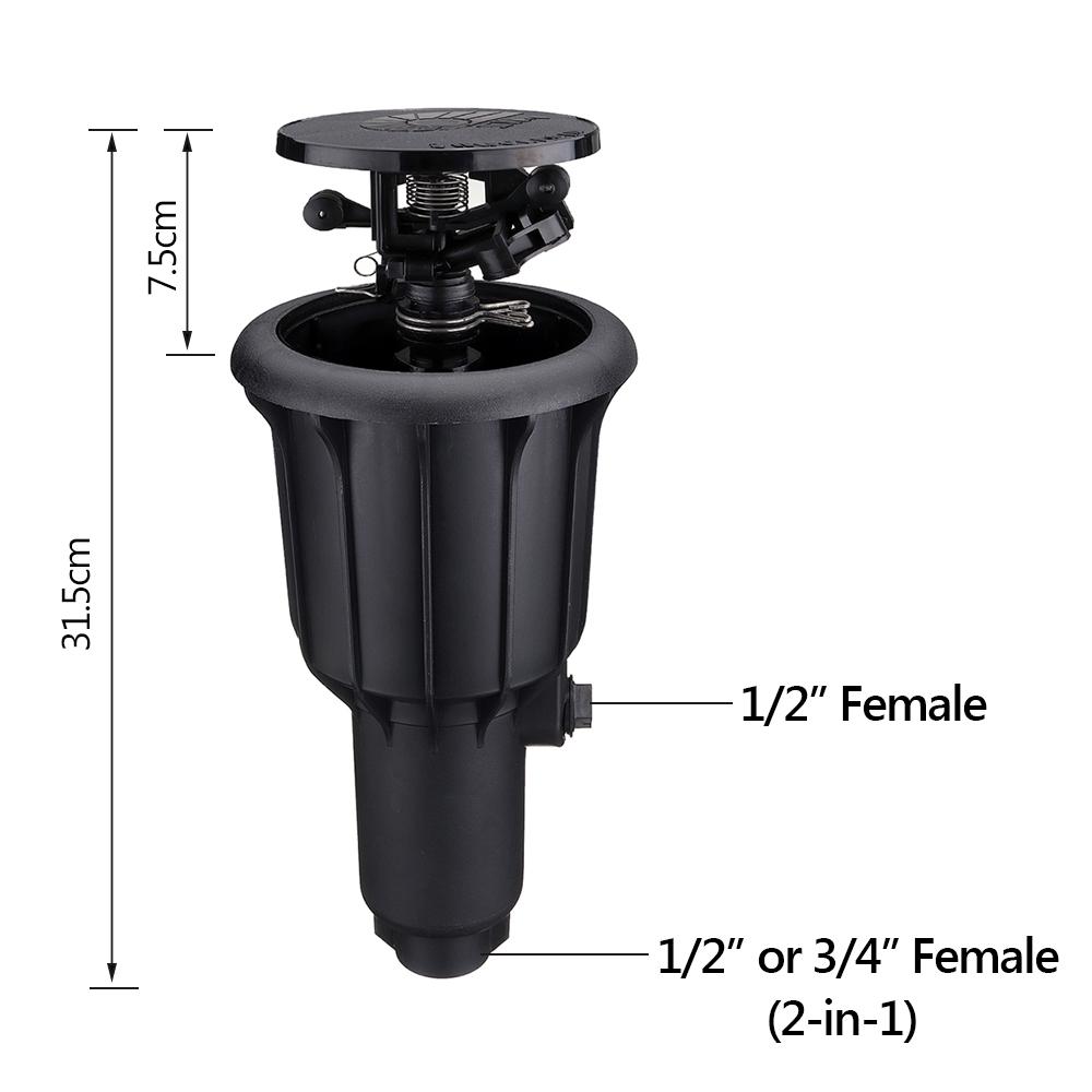 

3/4 inches 1/2 inch High water pressure 360 Degrees Rotating Watering Pop-up Spray Head Sprinkler Integrated Sprinkler