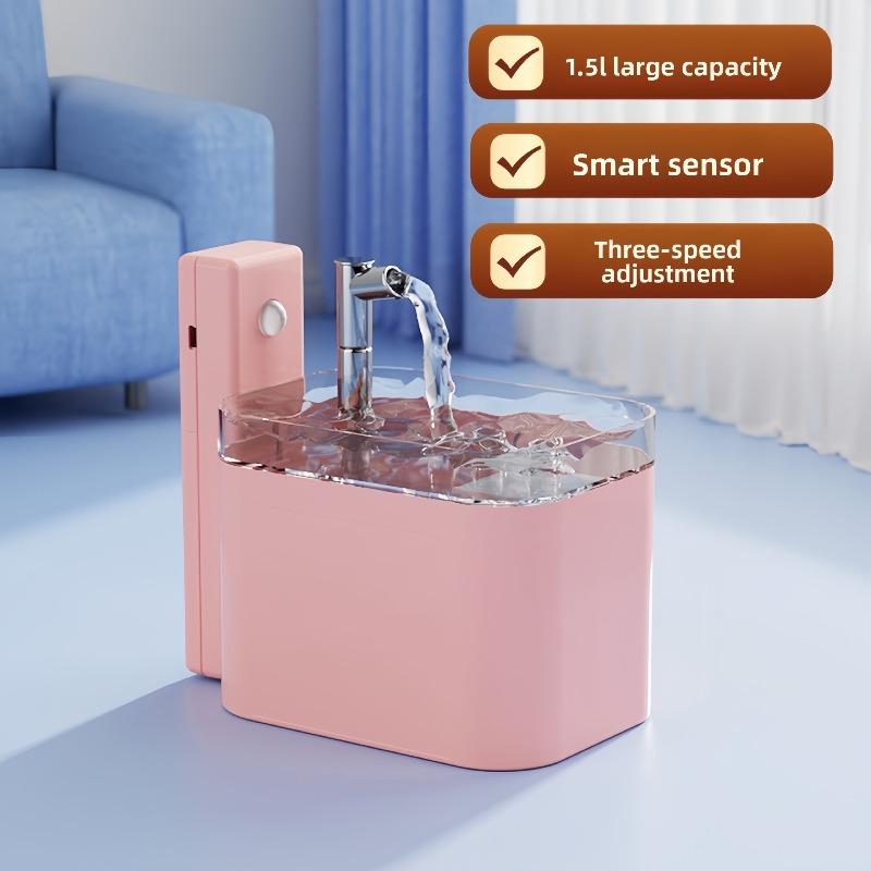 The Cat Water Dispenser Is An Unplugged Wireless Sensor Smart Pet Water Dispenser That Automatically Circulates Without Getting Your Mouth Wet