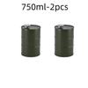 1Pc 25oz Water Bottle Drums Whisky  Portable Stainless Steel Hip Flask