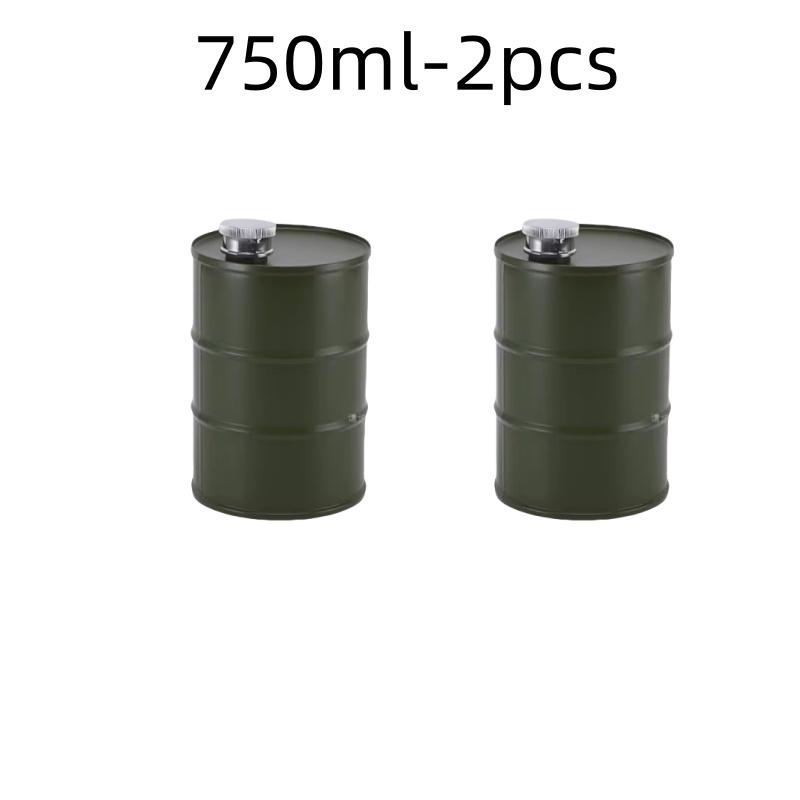 1Pc 25oz Water Bottle Drums Whisky  Portable Stainless Steel Hip Flask
