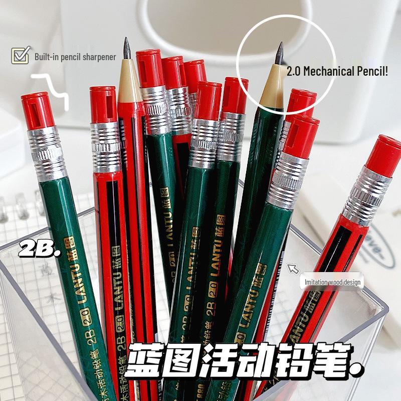 

Click-Action 2.0 Mechanical Pencil: Refillable Thick Lead, No Sharpening, Ideal for Continuous Writing, Perfect Kindergarten Prize Stationery Gift 40 pieces/box