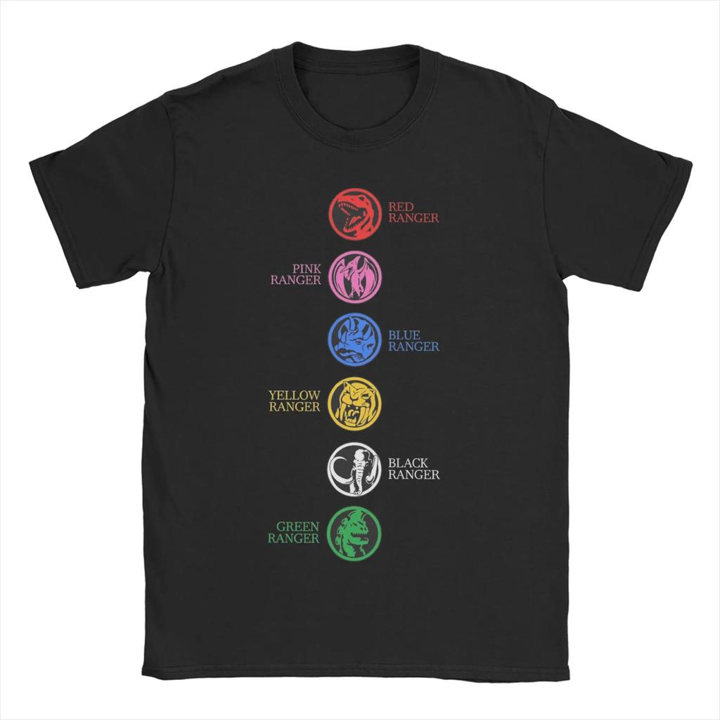 Unisex Unisex Red Power Rangers Sumi E T Shirts Cotton Clothes Novelty Short Sleeve Crewneck Tee Shirt Summer Tshirt