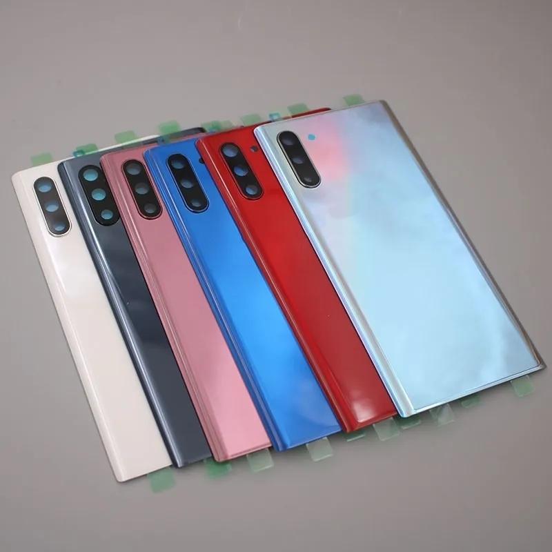 Back Battery Cover For Samsung Galaxy Note 10 Plus N975 N970F Glass Rear Door Housing Cover Replacement With Camera Lens Glue