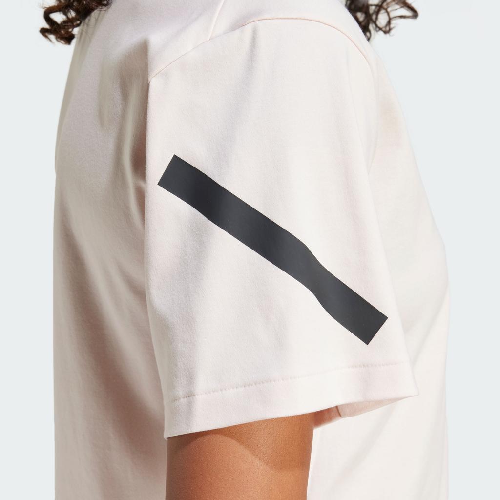 Adidas Z.N.E. True Healing Series Sportswear Black Label Uniform Pure Cotton Casual Short Sleeve FW24 Drop Shoulder T-Shirt Women Tops JF4781