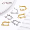 DIY Earring Making Accessories 18K Gold/Rhodium Plated French Inlay Zircon Earwires Fastener Earring Hooks Clasps Fittings