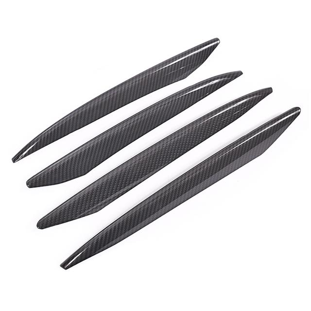 4Pcs Car-styling Carbon Texture Front Fog Light Grille Cover Trims For Mercedes Benz E-Class W213 S213 C238 A238 2018