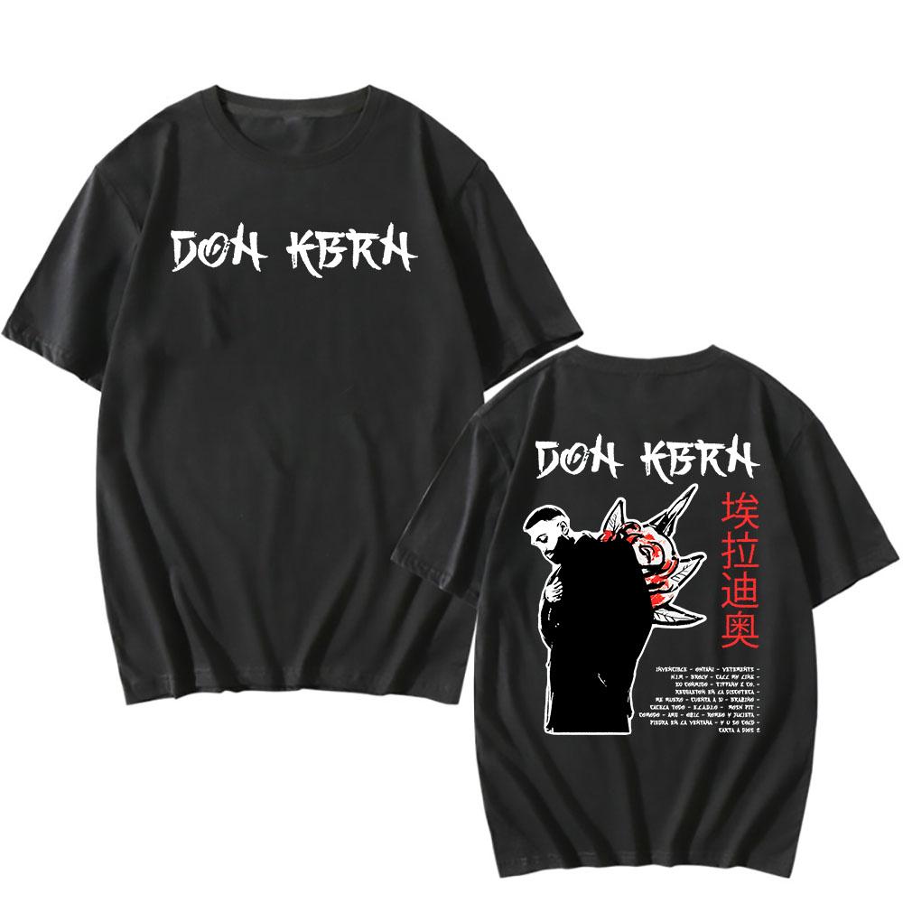 DON KBRN Album 2025 New T-shirt Eladio Carrión Singer Graphic Tshirts Short Sleeve O-neck Male T Shirt Print Tees Unisex Men Tee