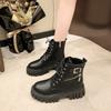 Handsome Martin Boots Women's 2025 Autumn and Winter Fashion Outer Wear Niche British Versatile Thick-soled Small Short Boots Children