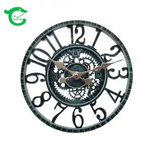 Outdoor Resin Wall Clock Waterproof, 12 Inch Silent Non Ticking Clock Decorative Clock for Patio, Garden, Pool or Living Room