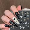 Nail Art Sticker Embossed Snowflake Chain Drill Bow Rhombus Earrings Three-Dimensional Adhesive-Backed Nail Art Sticker