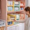 1pc Stackable Foldable Wardrobe Storage Basket - Space-Saving Plastic Organizer for Bedroom, Bathroom, Laundry Room, Four Colors