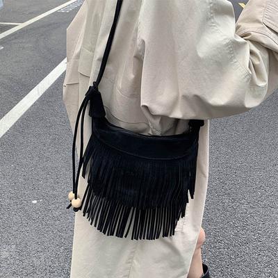 Sac design givré automne nouveau sac femme bohème rétro polyvalent sac bandoulière sac à franges