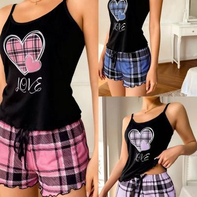 European & American Style Women's Sexy Milk Silk Pajama Set - Camisole and Shorts Two-Piece