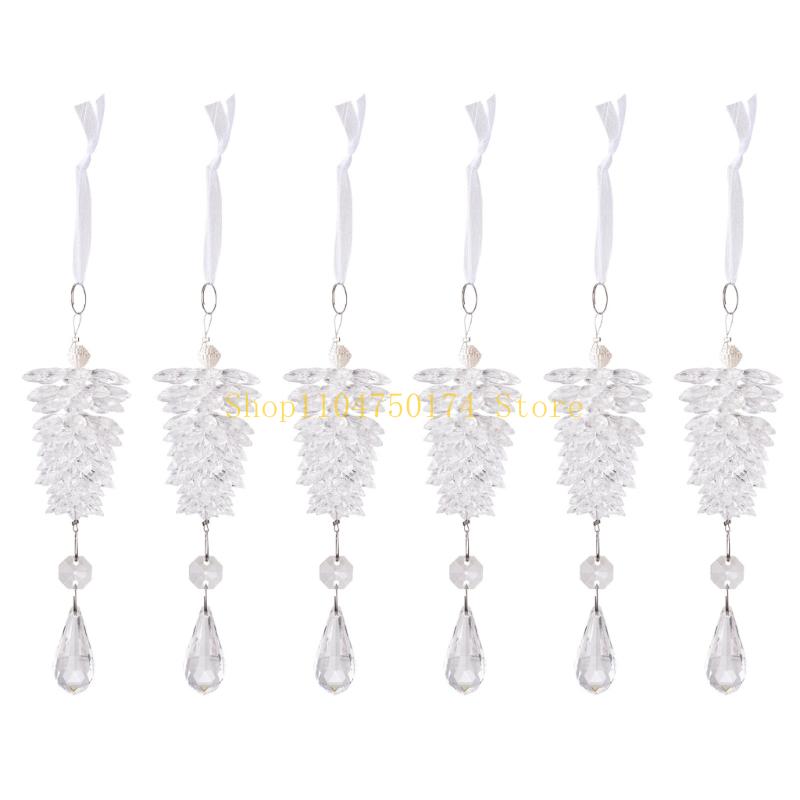 6 шт. Шишка Рождественская елка Украшение Рождественская елка Украшения Для вечеринки Лучшая распродажа чистый