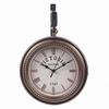 Plastic Wood Pattern Replica Dual Side Victoria Station Wall Clock Hanging Style Platform Railway Clock Home Decor 33.02 Cm