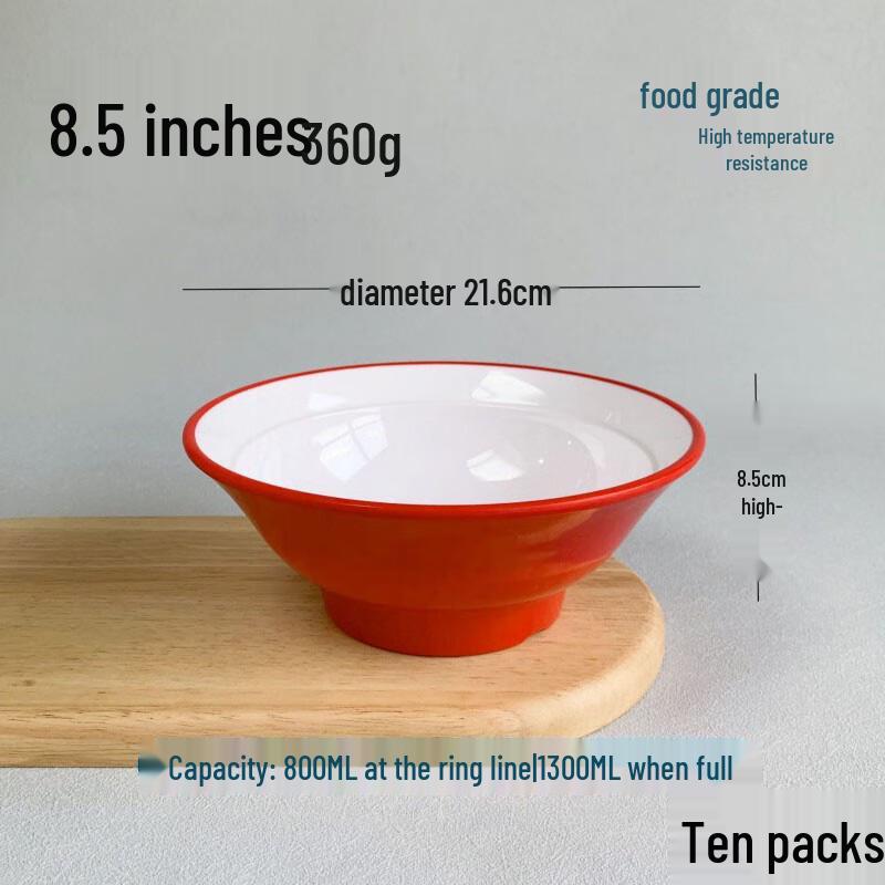 Maidekai A5 Melamine Dual-Color Ramen Bowl 8.5 inch
