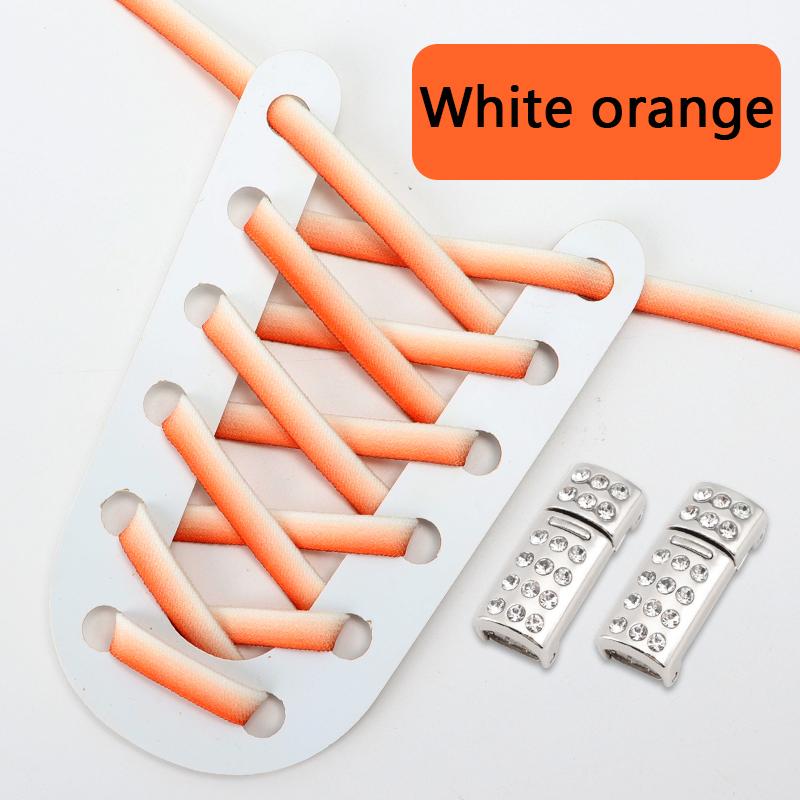 Diamond Magnetic Lock Shoelaces Gradient Elastic No-Tie Shoe Laces for Sneakers Kids & Adults Rubber Bands for Easy Fit