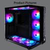 120mm 4Pin LED Light Crystal Cooling Fans 12CM RGB Colorful Case Fan Heat Dissipation Computer Fan Cooler Radiator Dropshipping