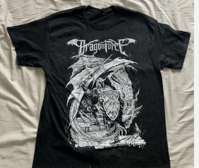Dragonforce Europatour 2024 Schwarzes T-Shirt Alle Größen S-4XL