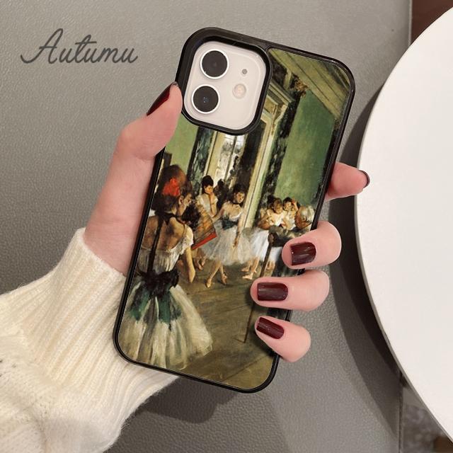 Edgar Degas Ballerinas Ballett Handyhülle für iPhone 11 12 13 14 Pro Max mini XR XS SE 2020 7 8 Plus Samsung S21 S22 Cover Shell