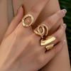 3Pcs/Set Vintage Irregular Imitation Pearl Rings Set for Women Geometric Exaggerated Gold Color Knuckle Joint Ring Party Jewelry