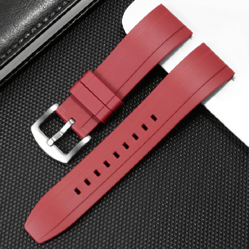 Premium Paski do zegarków z silikonu TPU Paski do zegarków z szybkim uwalnianiem 18/20/22/24mm do Pasków Rolex dla Mężczyzn Tropiczny Gumowy Sportowy Bransoleta