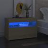 Vidaxl Szafka Nocna Z Led, 2 Szt., Dąb Sonoma, 60X35X40 Cm