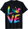 Long Haired Dachshund Tie Dye Love Dog Mom Dad T-Shirt
