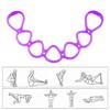 7-Ring-Dehnwiderstandsband für Yoga Fitness Workout Bein Hand Arm Physiotherapie Silikon-Trainingsgerät Dehner