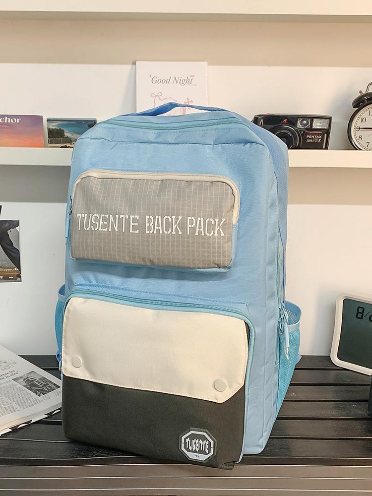 

Рюкзак для писем высокой ценности, пара, повседневный, простой, легкий, модный, универсальный, большой вместимости синий