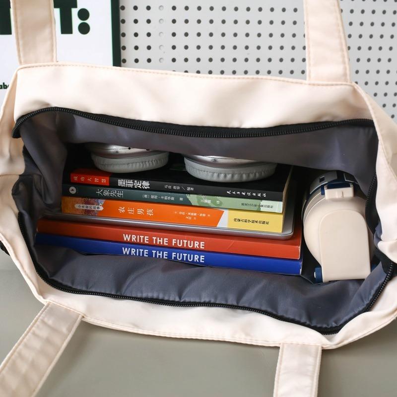 School Bag New High Value Fresh Letter Satchel Couple Light Travel Make-up Class Large Capacity Messenger Bag